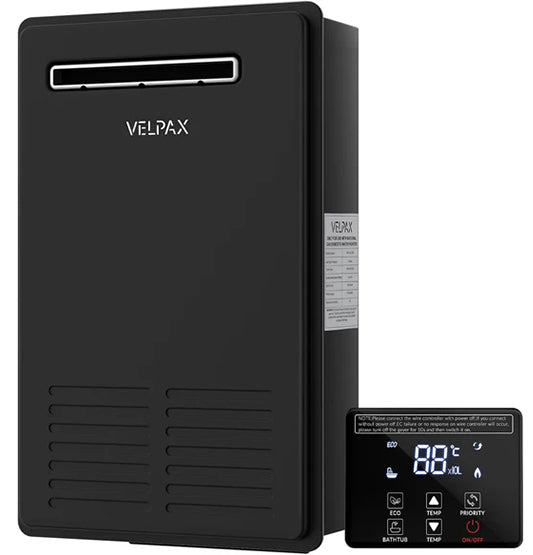 Natural Gas Tankless Water Heater,5.26GPM 20L Outdoor,Instant Hot Natural Gas Water Heater with Fahrenheit Digital Display,Multi-Protection