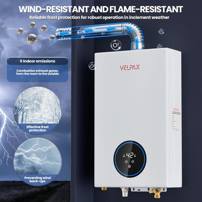 Propane Tankless Water Heater, 4.74GPM 18L Indoor,Constant propane water heater,Instant Hot Propane Gas water heater with Multi-Protection