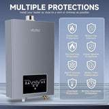 Natural Gas Tankless Water Heater, 4.21GPM 16L Indoor,Instant Hot Natural Gas Water Heater with Multi-Protection