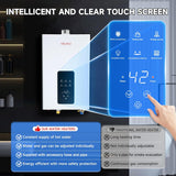 Natural Gas Tankless Water Heater 4.21GPM 16L Indoor, Instant Hot Water, Multi-Protection, White Finish
