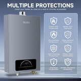 Propane Tankless Water Heater, 4.74GPM 18L Indoor,Tankless / Instant / On-demand,Instant Hot Propane Gas water heater with Multi-Protection