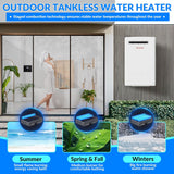 Outdoor Propane Tankless Water Heater 20L (5.26 GPM) for Shower & Bathroom Use, Instant Hot Water System