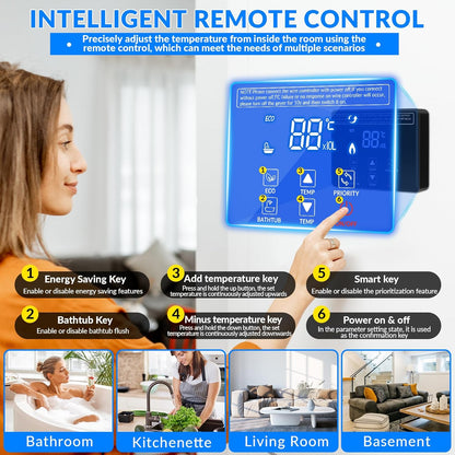 Propane Tankless Water Heater Outdoor,5.26GPM 20L Outdoor,Instant Hot Propane Gas Water Heater with Fahrenheit Digital Display,Multi-Protection