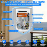 Natural Gas Tankless Water Heater 5.26GPM 20L Outdoor, Digital Display, Instant Hot Water