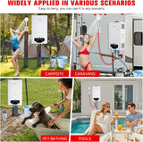 Outdoor Propane Tankless Water Heater – 12 L/min (3.18 GPM), Digital Temperature Control, Multi-Safety Protection