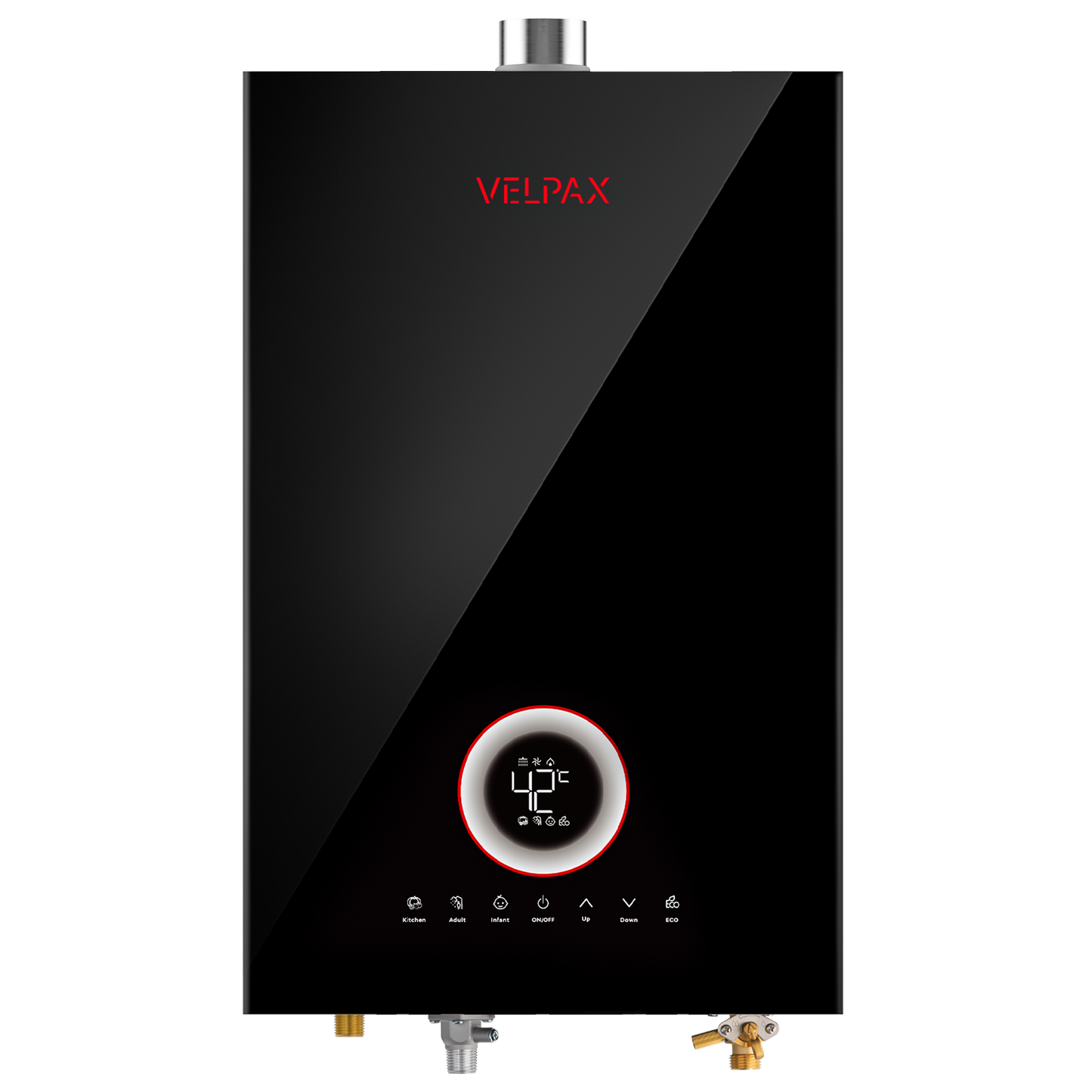 Tankless Water Heater Propane, 4.21GPM 16L Indoor Instant Hot Water Heater with Digital Fahrenheit Display Multi-Protection Constant Temperature for Home & Apartment