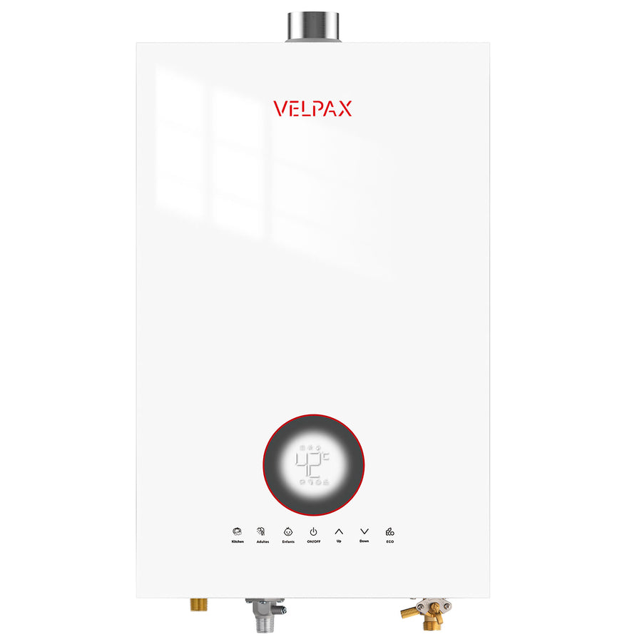 Tankless Water Heater Natural Gas 4.74 GPM 18L Indoor, Instant Hot Water Heater with Digital Display, Constant Temperature & Multi-Protection