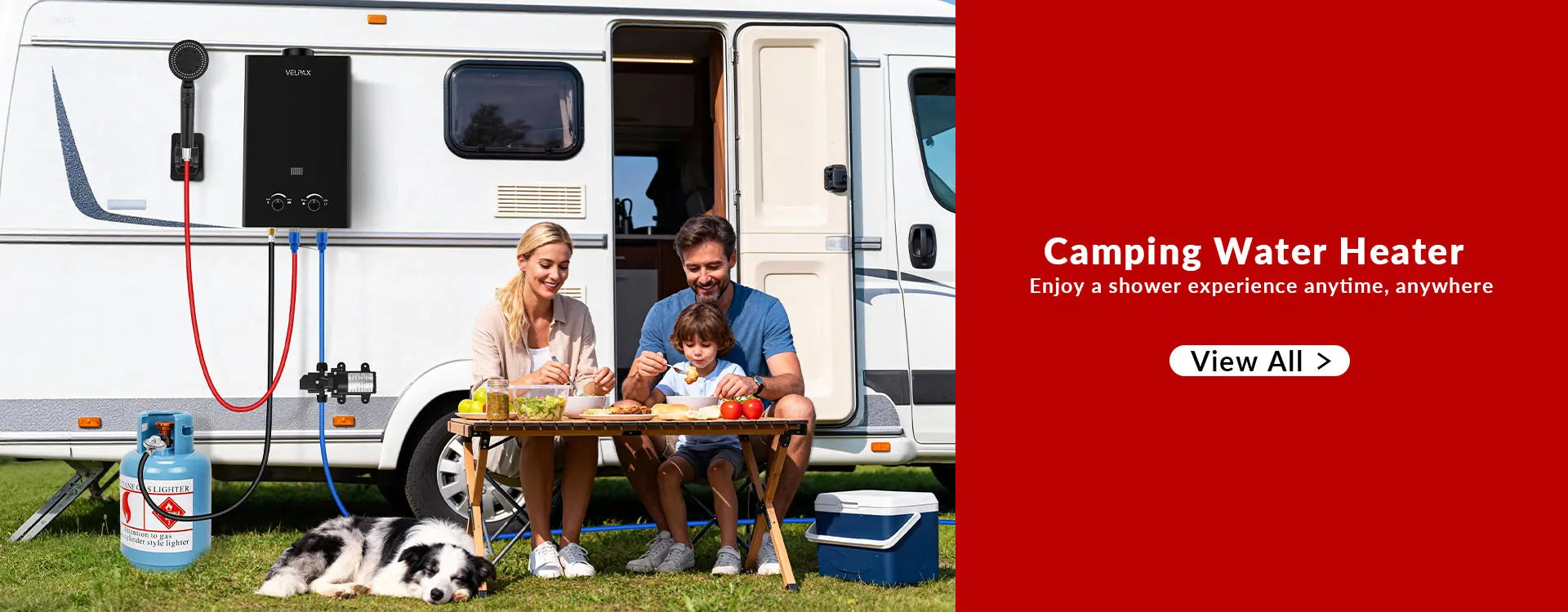 Camping Water HeaterEnjoy a shower experience anytime, anywhere